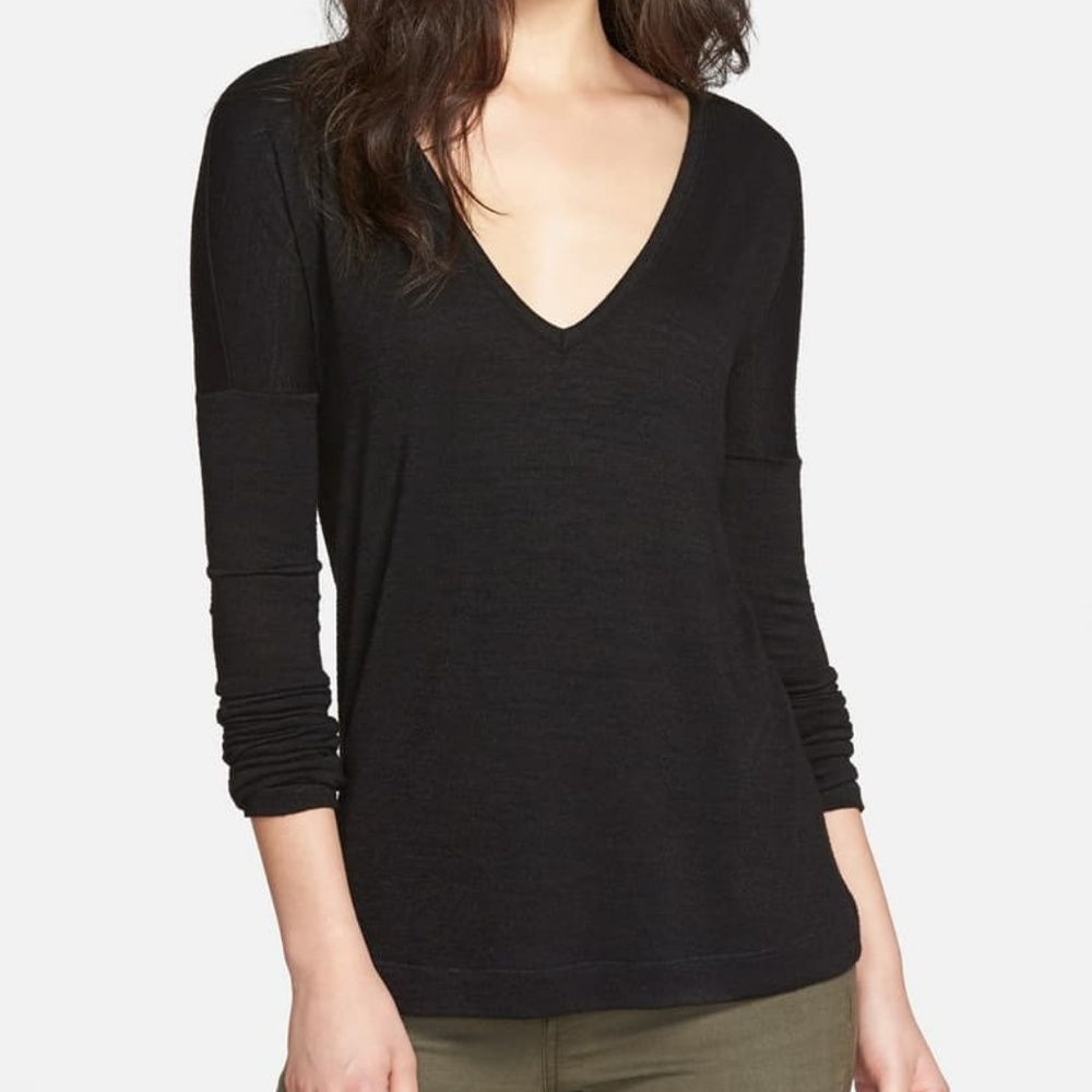 Rag & Bone Theo V-Neck Long Sleeve Tee